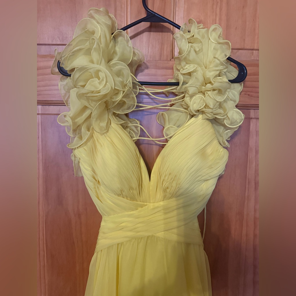 Jovani Yellow Prom Dress Size 2 Designer Gown